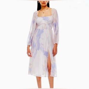 Wilfred Bella Slit Midi Dress in Birch/Soft Iris - Size Small